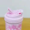 Çəhrayı Çiçəkli Termos Stəkan – 600 ml Yanis3 - Grido hədiyyə mağazası