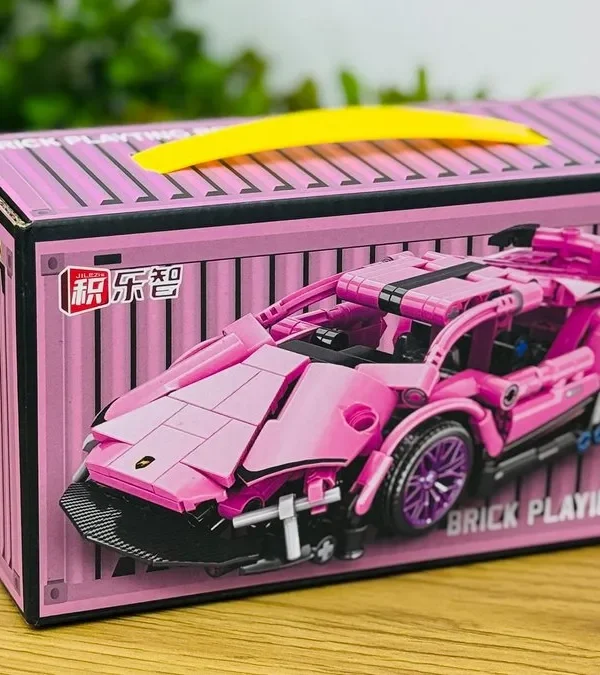 Çəhrayı Supercar Konstruksiya Dəsti - Grido hədiyyə mağazası