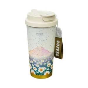 Dağ və Çobanyastığı Çiçək Dizaynlı Termos Stəkan – 520 ml - Grido hədiyyə mağazası