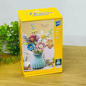 Flowers Building Blocks – Dekorativ Çiçək Buketi Sarı 700 Hissə - Grido hədiyyə mağazası