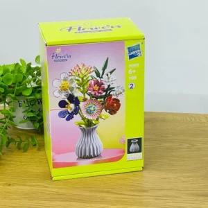 Flowers Building Blocks – Dekorativ Çiçək Buketi Yaşıl 671 Hissə 109-2 - Grido hədiyyə mağazası