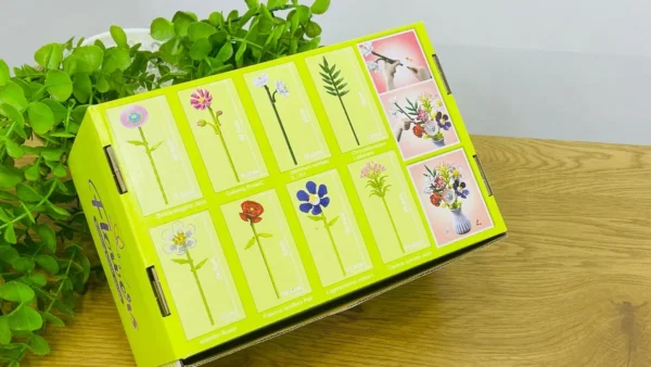 Flowers Building Blocks – Dekorativ Çiçək Buketi Yaşıl 671 Hissə 109-2 - Grido hədiyyə mağazası