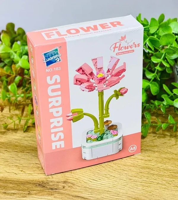 Gerbera Çiçəyi – Konstruksiya Seti 100+ Hissə 103-A8 - Grido hədiyyə mağazası