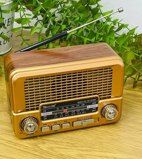 Golon Vintage Radio Mini Model Qızılı - Grido hədiyyə mağazası
