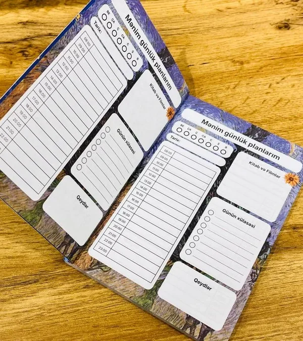Gündəlik Planner Starry Night - Azərbaycan Dilində - Grido hədiyyə mağazası