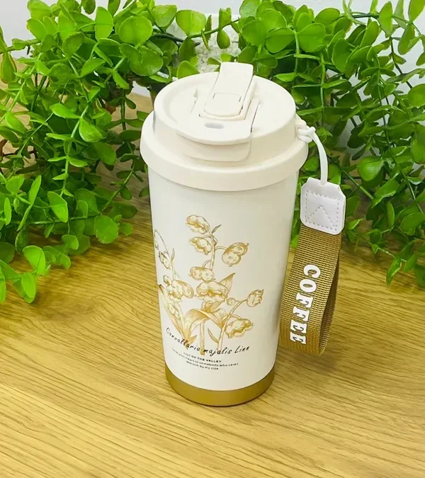 Gündəlik Termos 520 Ml Qızılı Çiçək - Grido hədiyyə mağazası