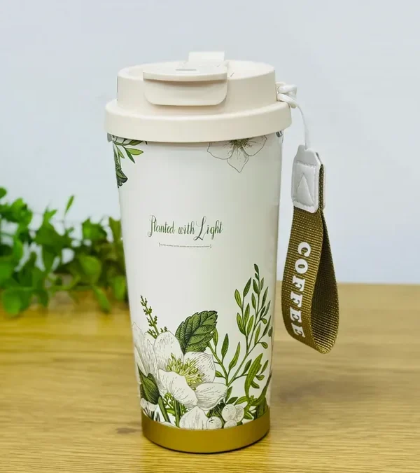 Gündəlik Termos 520 Ml Yaşıl Çiçək - Grido hədiyyə mağazası