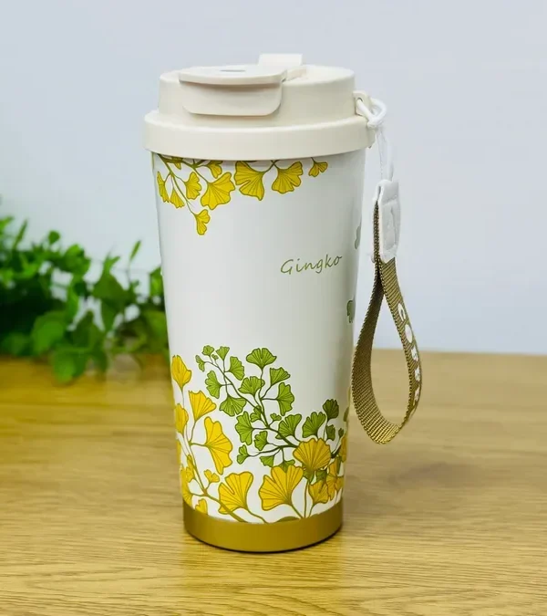 Gündəlik Termos 520 Ml Yaşıl-Sarı Çiçək - Grido hədiyyə mağazası