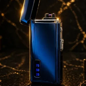 Hədiyyəlik Göy 607 USB Şarjlı Elektron Alışqan , Küləyə Davamlı Metal Çaxmaq - Grido hədiyyə mağazası