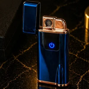 Hədiyyəlik Göy 615 USB Şarjlı Elektron Alışqan , Küləyə Davamlı Metal Çaxmaq - Grido hədiyyə mağazası