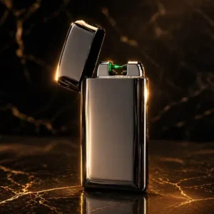 Hədiyyəlik Gümüşü 604 USB Şarjlı Elektron Alışqan , Küləyə Davamlı Metal Çaxmaq - Grido hədiyyə mağazası