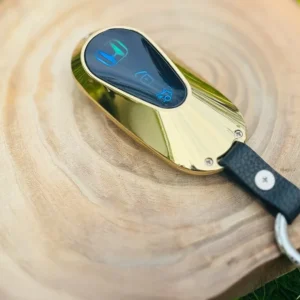 Honda Dizayn Elektron Alışqan 601 Qızılı – USB Şarjlı Açar Brelok, Windproof Elektrikli Lighter - Grido hədiyyə mağazası