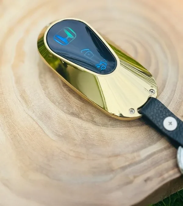 Honda Dizayn Elektron Alışqan 601 Qızılı – USB Şarjlı Açar Brelok, Windproof Elektrikli Lighter - Grido hədiyyə mağazası