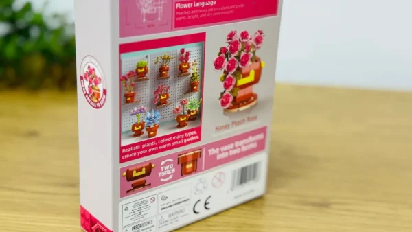 Honey Peach Rose Konstruksiya Gül Dəsti 162 Hissə 113-27 - Grido hədiyyə mağazası
