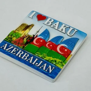I Love Baku Azərbaycan Keramik Maqnit - Grido hədiyyə mağazası