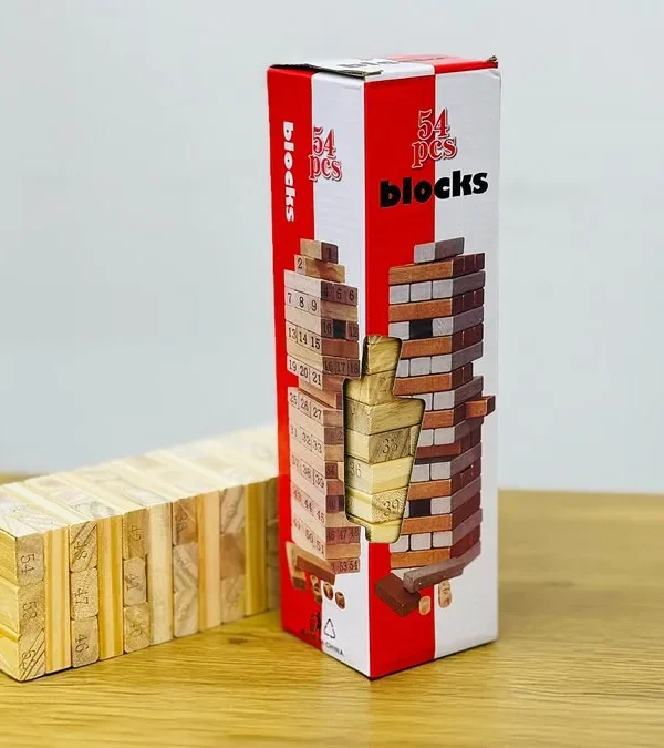 Klassik Taxta Jenga Oyunu (54 hissə) - Grido hədiyyə mağazası