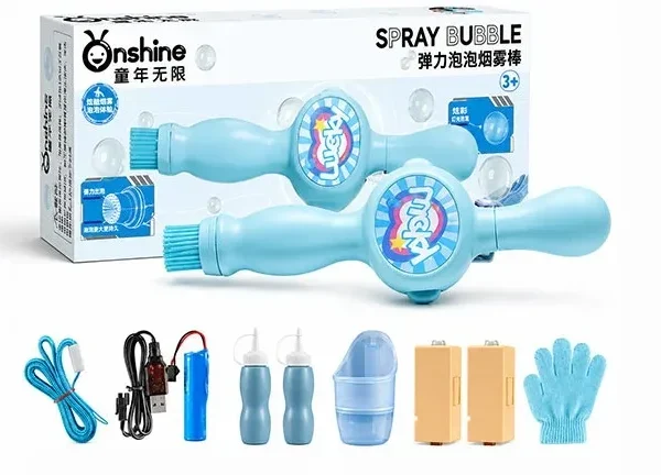 Köpük Tüstü Topu Aparatı Bubble Aparat Əlcəkli Mavi Lucky - Grido hədiyyə mağazası