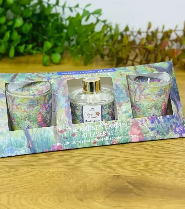 Lavender Vetiver Aromatik Şam Hədiyyə Dəsti - Grido hədiyyə mağazası