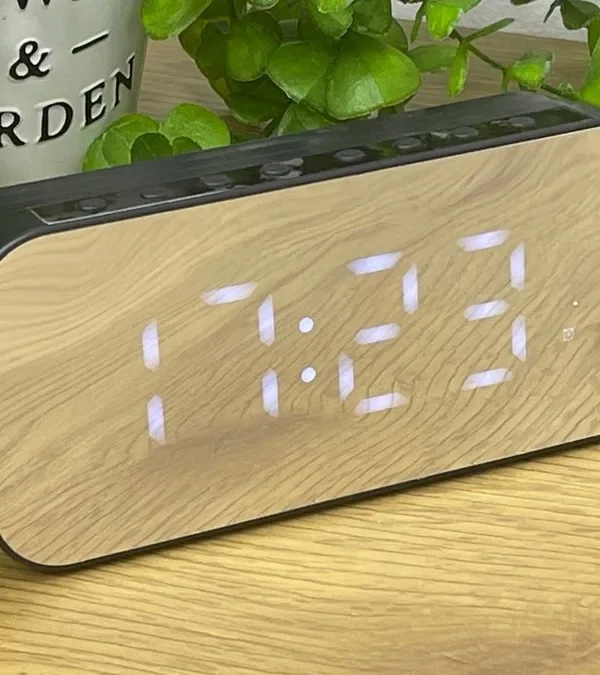 LED Güzgülü Masaüstü Saat (Bluetoothlu) – Qara - Grido hədiyyə mağazası