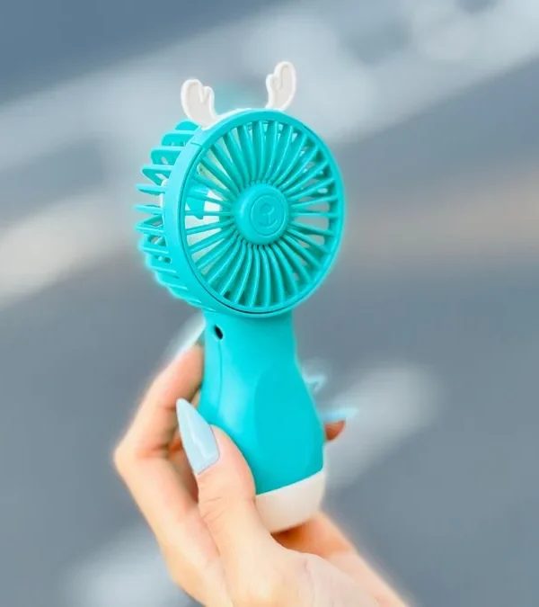 Maral Buynuzlu Əl Fanı Mavi Ventilator - Grido hədiyyə mağazası