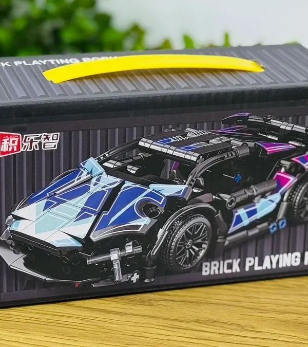 Mavi-Bənövşəyi Supercar Konstruksiya Dəsti - Grido hədiyyə mağazası