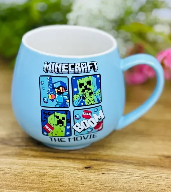 Minecraft Temalı Mavi Keramika Fincan ☕⛏️ - Grido hədiyyə mağazası