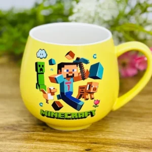 Minecraft Temalı Sarı Keramika Fincan ☕⛏️ - Grido hədiyyə mağazası