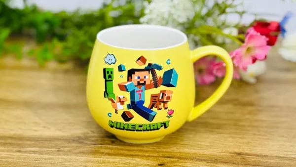 Minecraft Temalı Sarı Keramika Fincan ☕⛏️ - Grido hədiyyə mağazası
