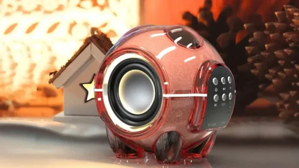 Mini Şəffaf Qırmızı Bluetooth Dinamik - Grido hədiyyə mağazası