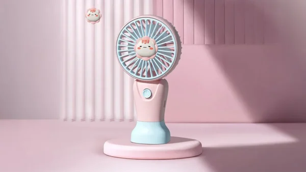 Pişik Çəhrayı Mini Sərinkeş Fan Dairə Başlıq CS1389 - Grido hədiyyə mağazası