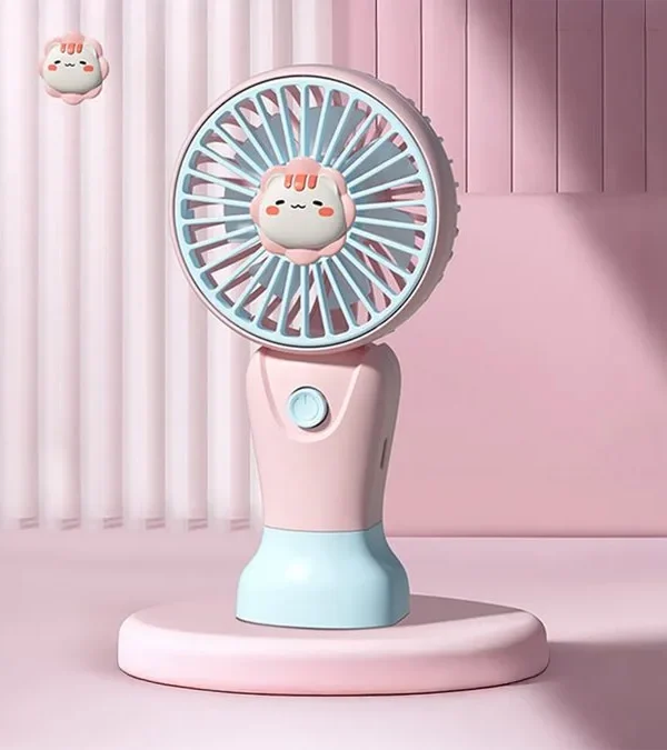 Pişik Çəhrayı Mini Sərinkeş Fan Dairə Başlıq CS1389 - Grido hədiyyə mağazası