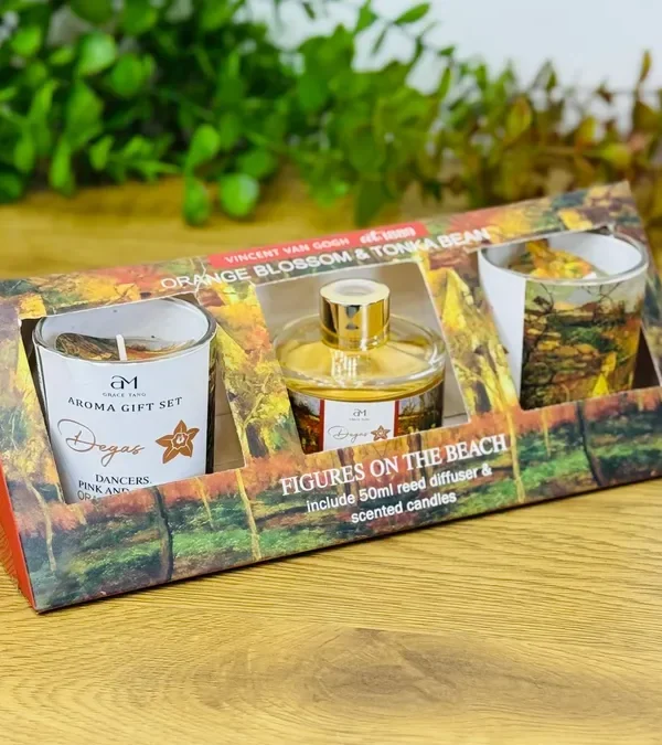 Portağal Çiçəyi & Tonka Bean Aromatik Şam Hədiyyə Dəsti - Grido hədiyyə mağazası