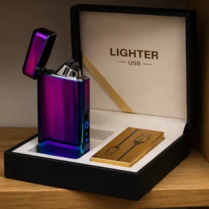 Premium Hədiyyəlik Elektrikli Alışqan 619 Bənövşəyi– USB İlə Doldurulan, Hədiyyəlik Alışqan - Grido hədiyyə mağazası