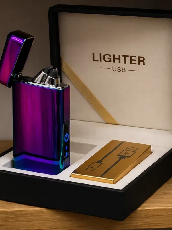 Premium Hədiyyəlik Elektrikli Alışqan 619 Bənövşəyi– USB İlə Doldurulan, Hədiyyəlik Alışqan - Grido hədiyyə mağazası