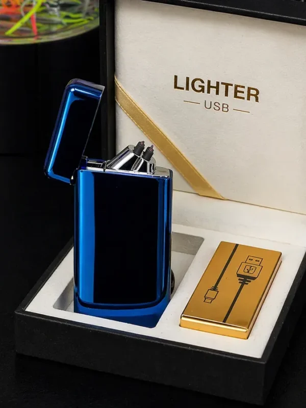 Premium Hədiyyəlik Elektrikli Alışqan 619 Mavi– USB İlə Doldurulan, Hədiyyəlik Alışqan - Grido hədiyyə mağazası