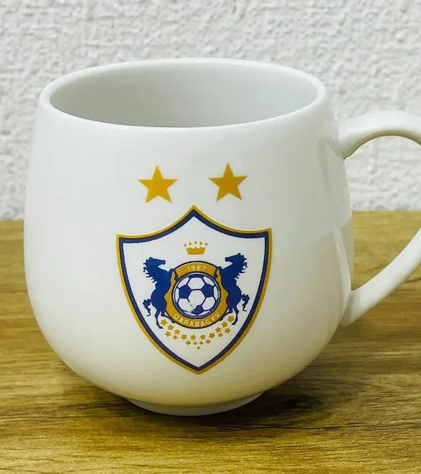 Qarabağ FK Loqolu Ağ Fincan - Grido hədiyyə mağazası
