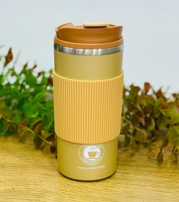 Qəhvəyi Premium Termos Rezinli 500 ml 1738 - Grido hədiyyə mağazası