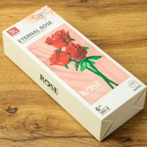 Qırmızı Qızılgül Konstruksiya Seti (3 Gül) 225 Hissə 360-6 - Grido hədiyyə mağazası