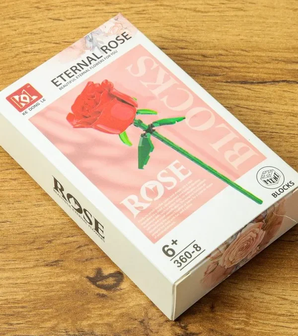 Qırmızı Qızılgül Konstruksiya Seti Təkli 75 Hissə 360-8 - Grido hədiyyə mağazası