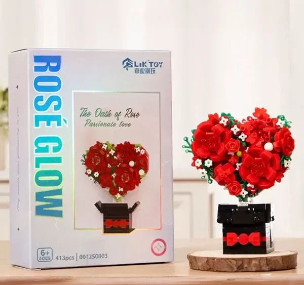 Qızıgül Ürək Formalı Konstruksiya Dəsti - Grido hədiyyə mağazası
