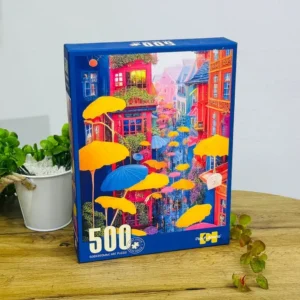 Rəngli Çətirlər Şəhəri – 500 Hissə Puzzle - Grido hədiyyə mağazası