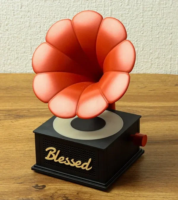 Retro Bluetooth Qramafon Dizaynlı Səsucaldıcı - Grido hədiyyə mağazası
