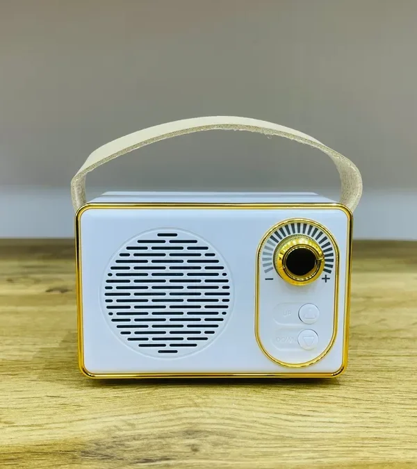 Retro Dizaynlı Ağ Bluetooth Mini Səsucaldıcı - Grido hədiyyə mağazası