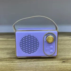 Retro Dizaynlı Bənövşəyi Bluetooth Mini Səsucaldıcı - Grido hədiyyə mağazası