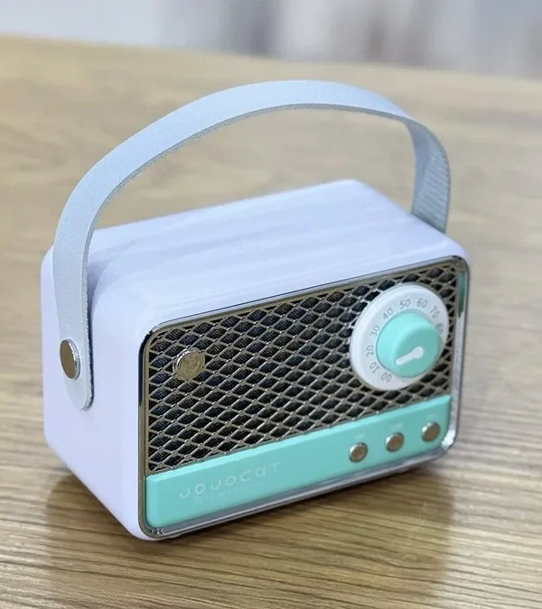 Retro Dizaynlı Bənövşəyi FM Radiolu Bluetooth Mini Səsucaldıcı - Grido hədiyyə mağazası