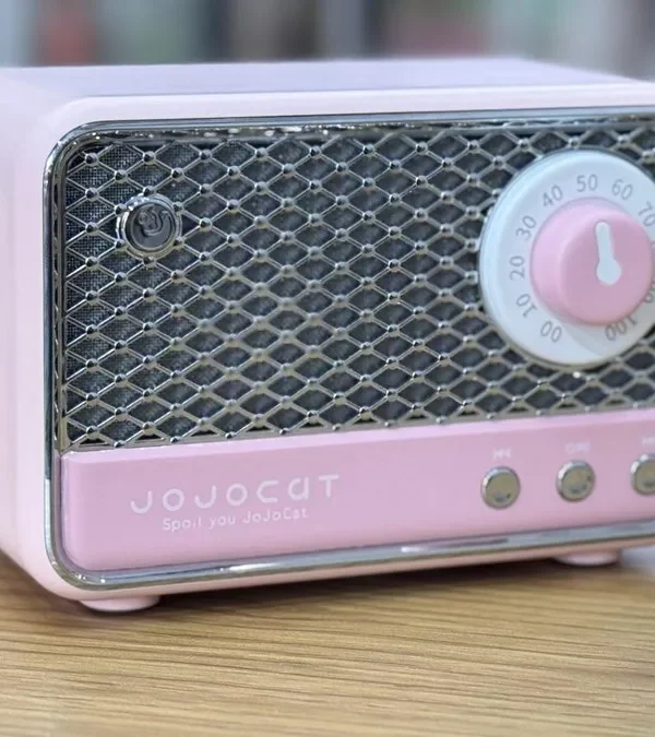 Retro Dizaynlı Çəhrayı FM Radiolu Bluetooth Mini Səsucaldıcı - Grido hədiyyə mağazası