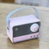 Retro Dizaynlı Çəhrayı FM Radiolu Bluetooth Mini Səsucaldıcı - Grido hədiyyə mağazası