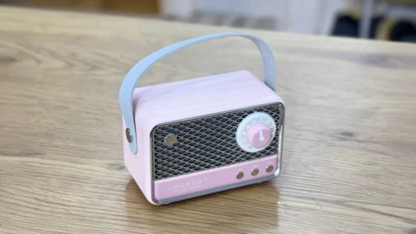 Retro Dizaynlı Çəhrayı FM Radiolu Bluetooth Mini Səsucaldıcı - Grido hədiyyə mağazası
