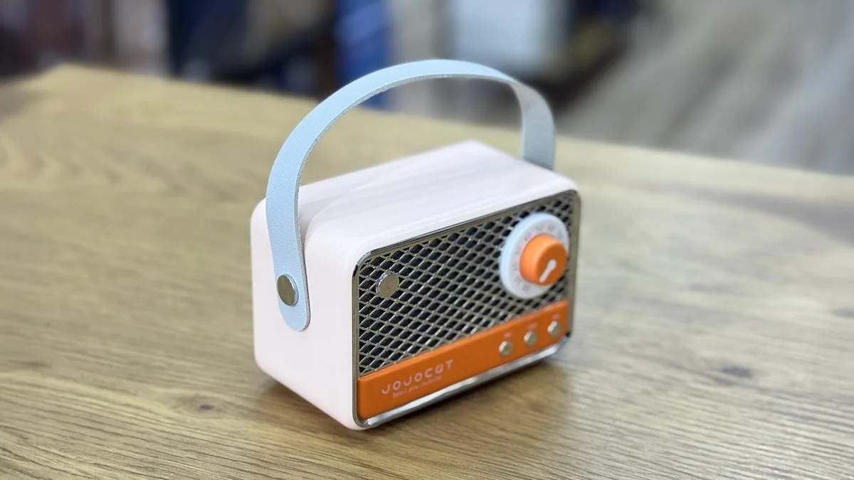Retro Dizaynlı Narıncı FM Radiolu Bluetooth Mini Səsucaldıcı - Grido hədiyyə mağazası