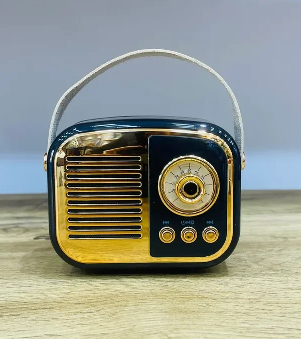 Retro Dizaynlı Qara Bluetooth Mini Radio Səsucaldıcı - Grido hədiyyə mağazası